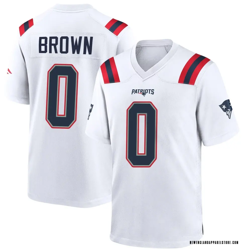 A.J. Brown Men's Game White New England Patriots Jersey