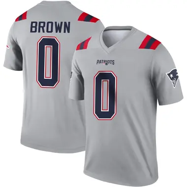 A.J. Brown Men's Legend Gray New England Patriots Inverted Jersey