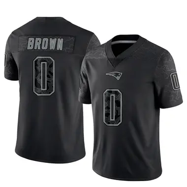 A.J. Brown Men's Limited Black New England Patriots Reflective Jersey