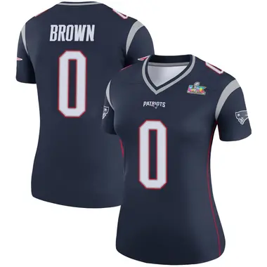 A.J. Brown Women's Legend Navy New England Patriots Super Bowl LX Patch Jersey