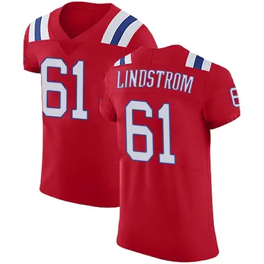 Alec Lindstrom Men's Elite Red New England Patriots Vapor Untouchable Alternate Jersey