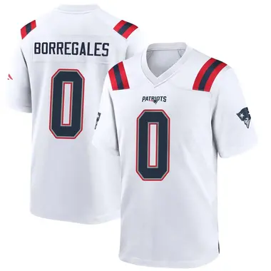 Andres Borregales Men's Game White New England Patriots Jersey