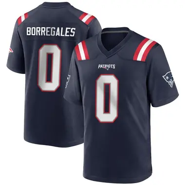 Andres Borregales Youth Game Navy Blue New England Patriots Team Color Jersey