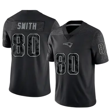 Brandon Smith Men's Limited Black New England Patriots Reflective Jersey