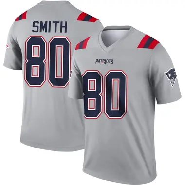 Brandon Smith Youth Legend Gray New England Patriots Inverted Jersey