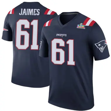 Brenden Jaimes Men's Legend Navy New England Patriots Color Rush Super Bowl LX Patch Jersey