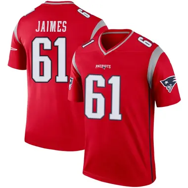 Brenden Jaimes Men's Legend Red New England Patriots Inverted Jersey