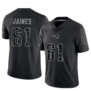 Brenden Jaimes Men's Limited Black New England Patriots Reflective Jersey