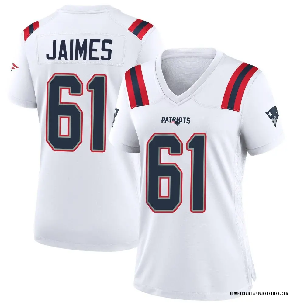 Brenden Jaimes Women's Game White New England Patriots Jersey