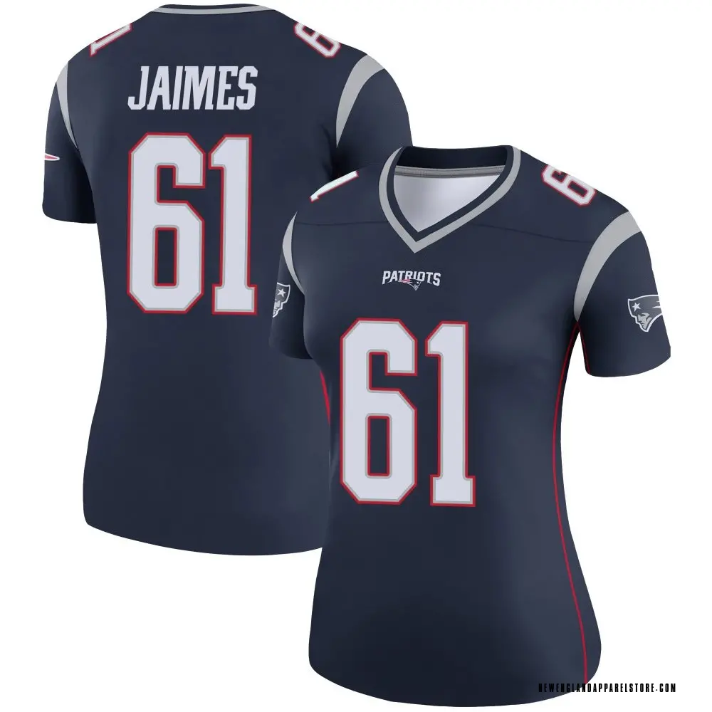 Brenden Jaimes Women's Legend Navy New England Patriots Jersey
