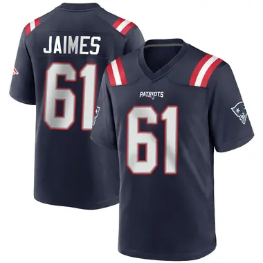Brenden Jaimes Youth Game Navy Blue New England Patriots Team Color Jersey
