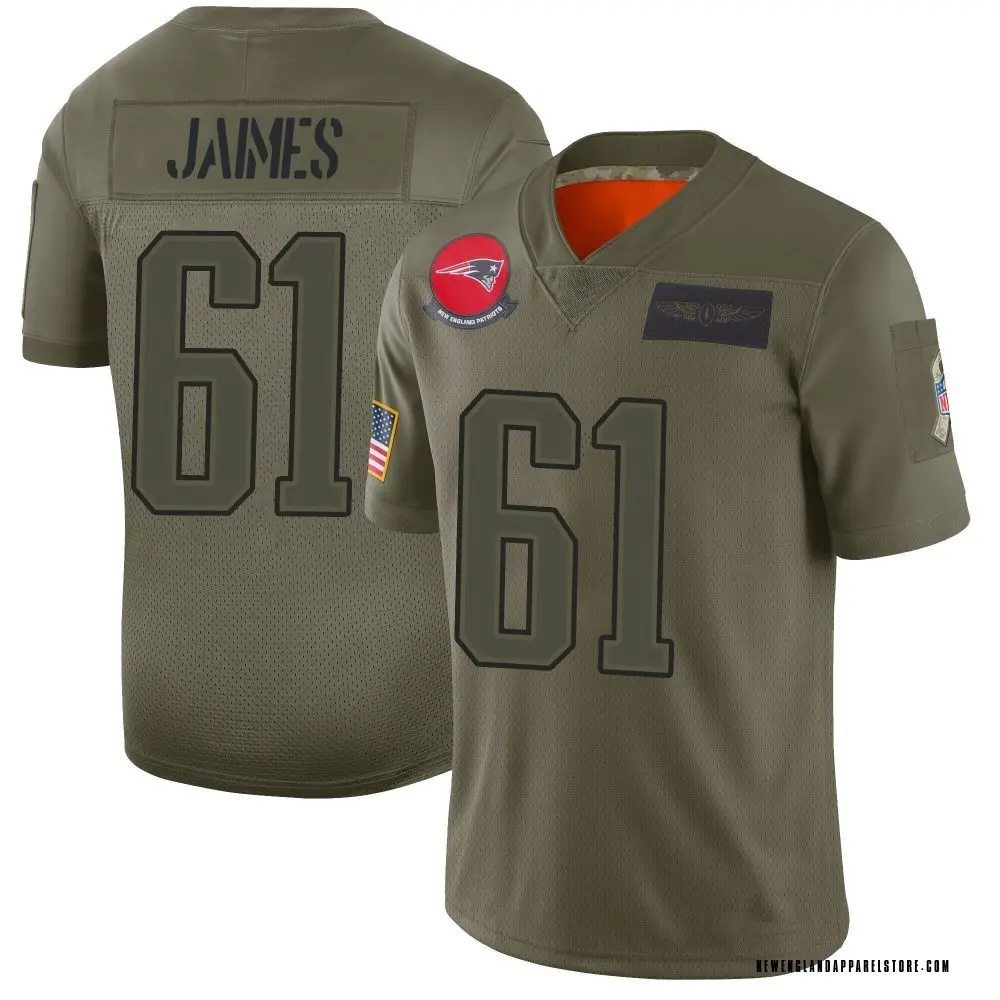Brenden Jaimes Youth Limited Camo New England Patriots 2019 Salute to Service Jersey