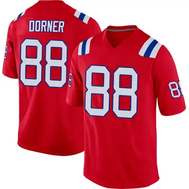 Cameron Dorner Men's Game Red New England Patriots Alternate Jersey