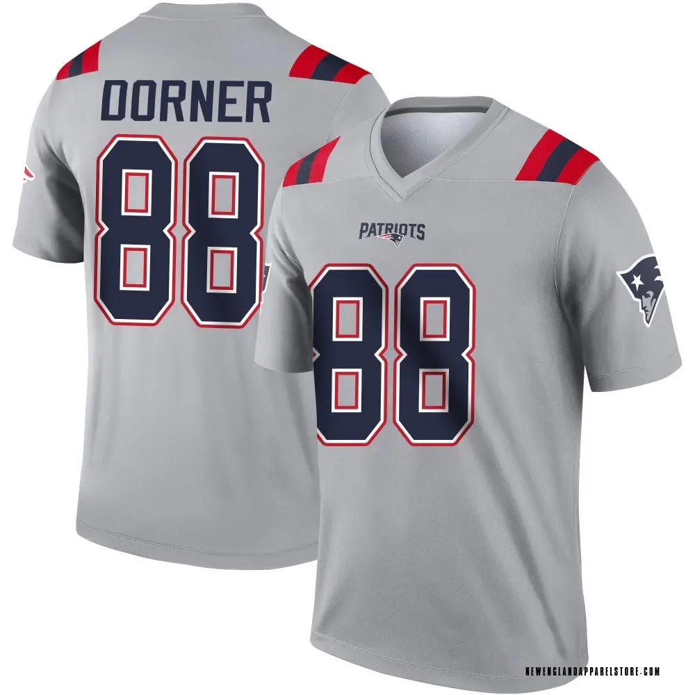 Cameron Dorner Men's Legend Gray New England Patriots Inverted Jersey