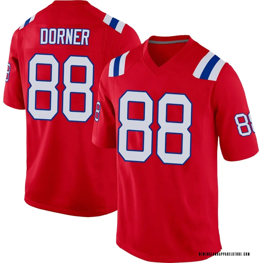 Cameron Dorner Youth Game Red New England Patriots Alternate Jersey
