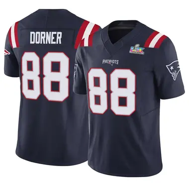 Cameron Dorner Youth Limited Navy New England Patriots Vapor F.U.S.E. Super Bowl LX Patch Jersey