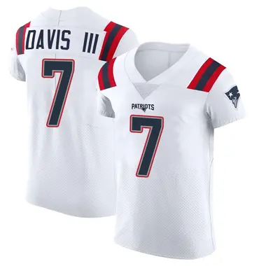 Carlton Davis III Men's Elite White New England Patriots Vapor Untouchable Jersey