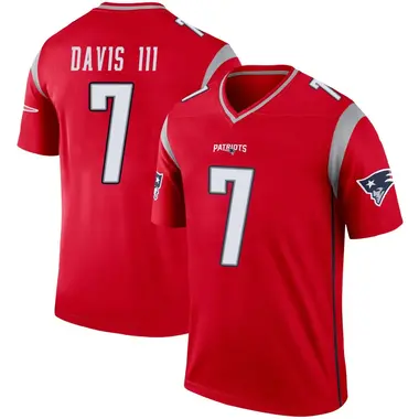 Carlton Davis III Men's Legend Red New England Patriots Inverted Jersey