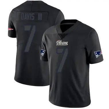 Carlton Davis III Men's Limited Black Impact New England Patriots Jersey