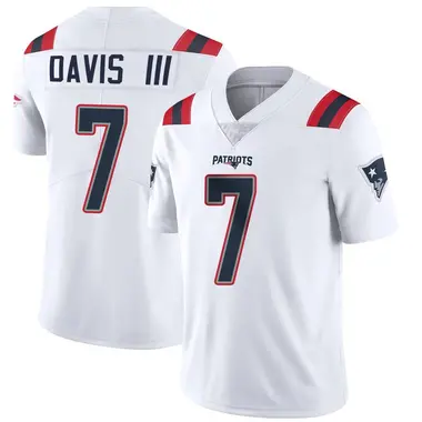 Carlton Davis III Men's Limited White New England Patriots Vapor Untouchable Jersey