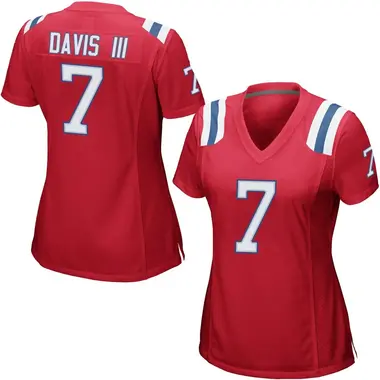 Carlton Davis III Women's Game Red New England Patriots Alternate Jersey