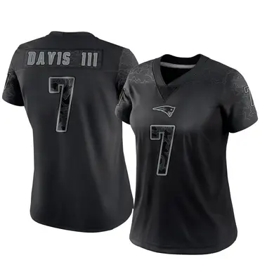 Carlton Davis III Women's Limited Black New England Patriots Reflective Jersey