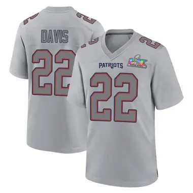 Cody Davis Men's Game New England Patriots Silver Atmosphere Fashion Super Bowl LX Patch Jersey