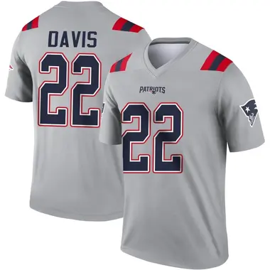 Cody Davis Men's Legend Gray New England Patriots Inverted Jersey