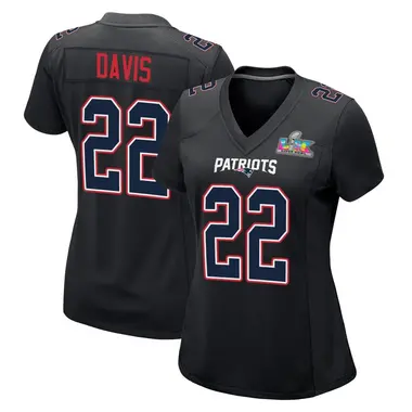 Cody Davis Women's Game Black New England Patriots Carbon Fashion Super Bowl LX Patch Jersey