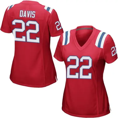Cody Davis Women's Game Red New England Patriots Alternate Jersey