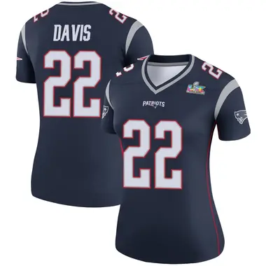 Cody Davis Women's Legend Navy New England Patriots Super Bowl LX Patch Jersey