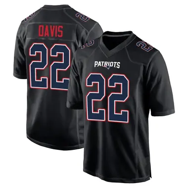 Cody Davis Youth Game Black New England Patriots Carbon Fashion Jersey