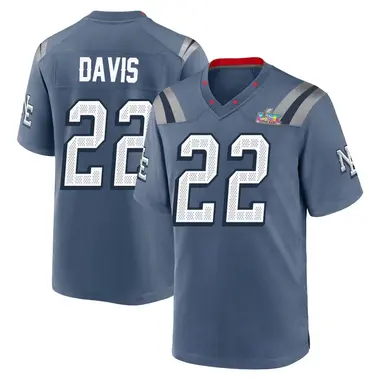 Cody Davis Youth Game Blue New England Patriots Storm 2025 Rivalries Collection Super Bowl LX Patch Jersey