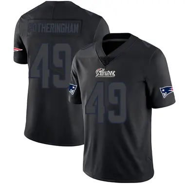 Cole Fotheringham Men's Limited Black Impact New England Patriots Jersey