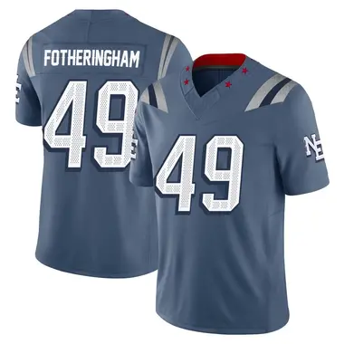 Cole Fotheringham Men's Limited Blue New England Patriots Storm 2025 Rivalries Collection Jersey