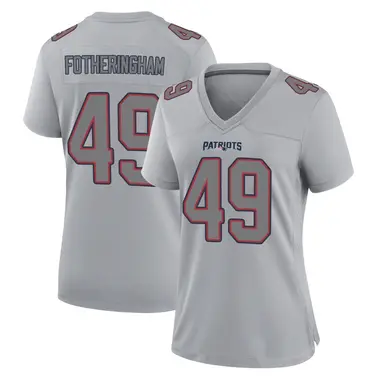 Cole Fotheringham Women's Game New England Patriots Silver Atmosphere Fashion Jersey