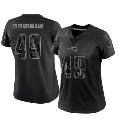 Cole Fotheringham Women's Limited Black New England Patriots Reflective Jersey