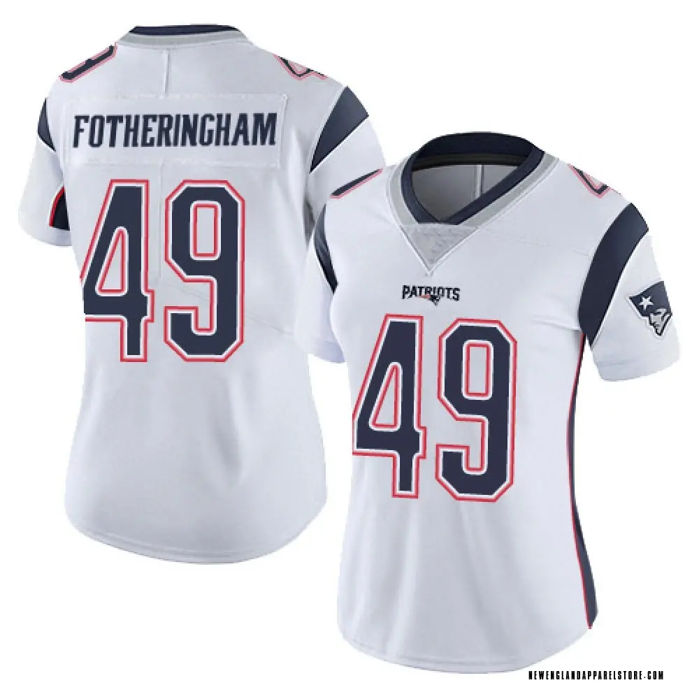 Cole Fotheringham Women's Limited White New England Patriots Vapor Untouchable Jersey