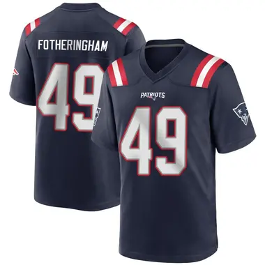Cole Fotheringham Youth Game Navy Blue New England Patriots Team Color Jersey