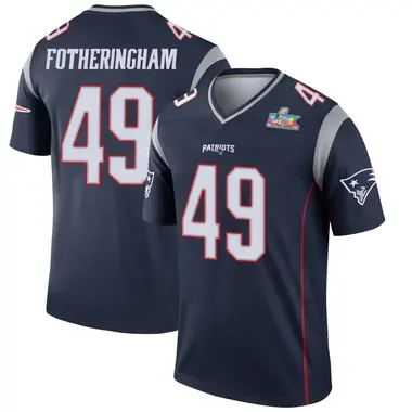 Cole Fotheringham Youth Legend Navy New England Patriots Super Bowl LX Patch Jersey