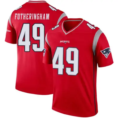 Cole Fotheringham Youth Legend Red New England Patriots Inverted Jersey