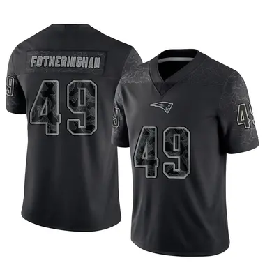 Cole Fotheringham Youth Limited Black New England Patriots Reflective Jersey