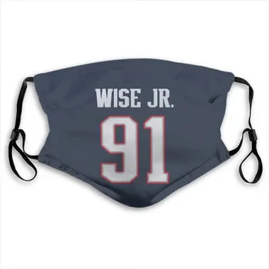 Deatrich Wise Jr. Name & Number Navy New England Patriots Face Mask