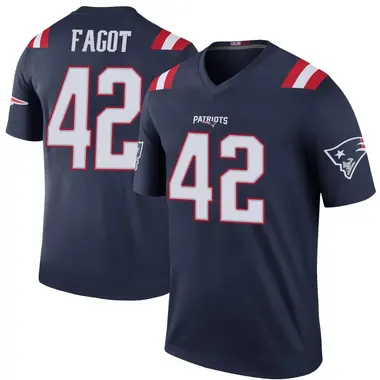 Diego Fagot Men's Legend Navy New England Patriots Color Rush Jersey