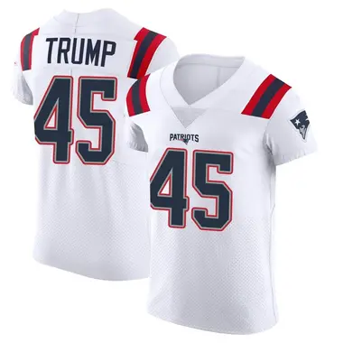 Donald Trump Men's Elite White New England Patriots Vapor Untouchable Jersey