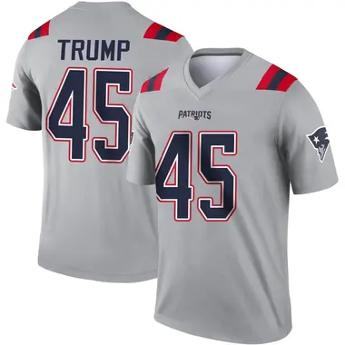 Donald Trump Men's Legend Gray New England Patriots Inverted Jersey