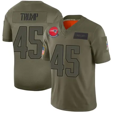 Donald Trump Men's Limited Camo New England Patriots 2019 Salute to Service Jersey