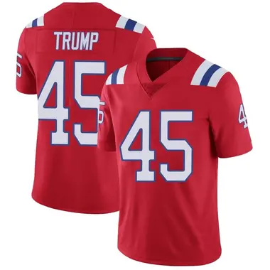 Donald Trump Men's Limited Red New England Patriots Vapor Untouchable Alternate Jersey