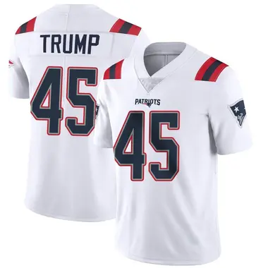 Donald Trump Men's Limited White New England Patriots Vapor Untouchable Jersey