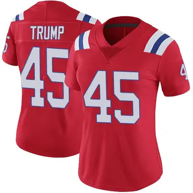 Donald Trump Women's Limited Red New England Patriots Vapor Untouchable Alternate Jersey
